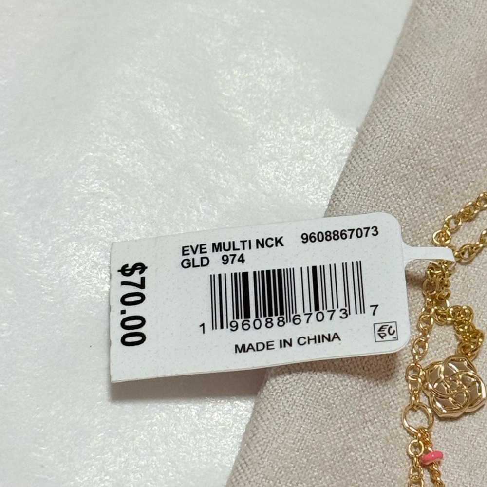 NWT Kendra Scott Eve Gold Multi Strand Necklace in Multi Mix - Picture 6 of 7